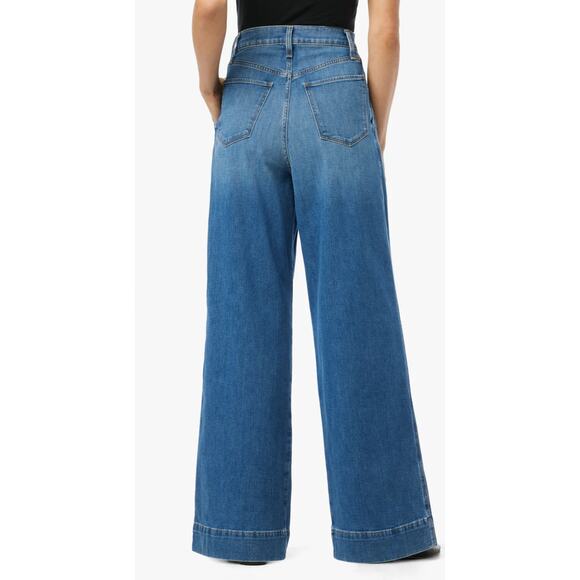 Joes 31 High rise pleated wide leg trouser jean 32" inseam - Picture 2 of 10